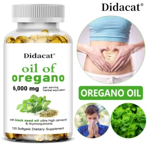6000mg Oregano Oil & Black Seed Oil Softgels for Immune Support