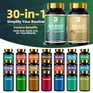 Shilajit & Sea Moss Complex with CoQ10 for Energy & Immunity